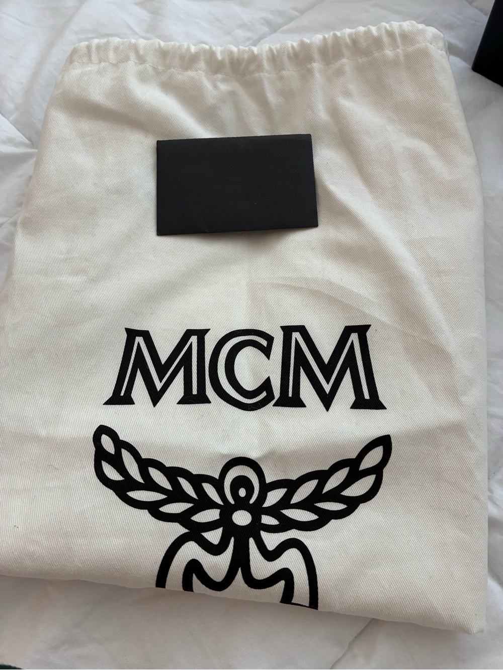 MCM Red Logo-Print Tote with Matching Pouch - Picture 2 of 7